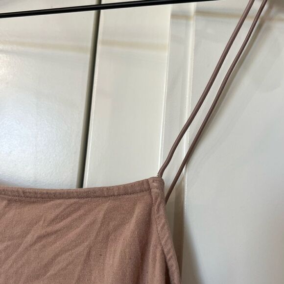 Forever 21 tan bodysuit size medium women’s summer shirt brown N393 - Picture 2 of 5